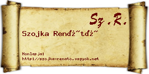 Szojka Renátó névjegykártya