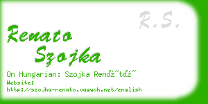 renato szojka business card